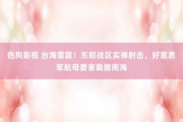 色狗影视 台海雷霆！东部战区实弹射击，好意思军航母要害裁撤南