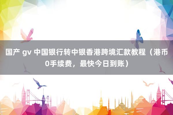 国产 gv 中国银行转中银香港跨境汇款教程（港币0手续费，最