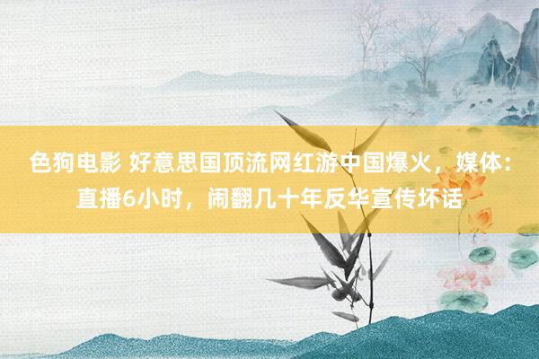 色狗电影 好意思国顶流网红游中国爆火，媒体：直播6小时，闹翻