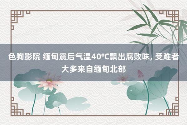 色狗影院 缅甸震后气温40℃飘出腐败味, 受难者大多来自缅甸